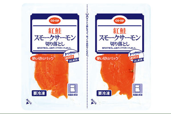 「コープ紅鮭スモークサーモン切り落とし 35g×2」