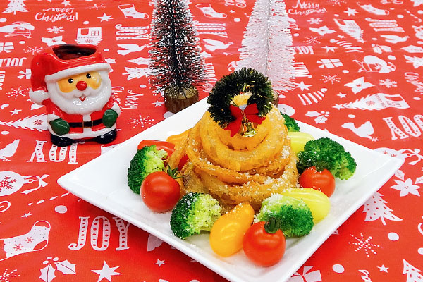 「モランボンのクリスマス・直玉ねぎのオニオンタワー」