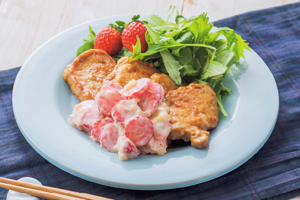 意外なマッチングが新鮮 「めぐみ野」豚ヒレ肉の照り焼きいちご タルタルソース添え